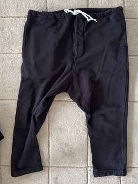 Men's Black Drawstring Lounge Pants